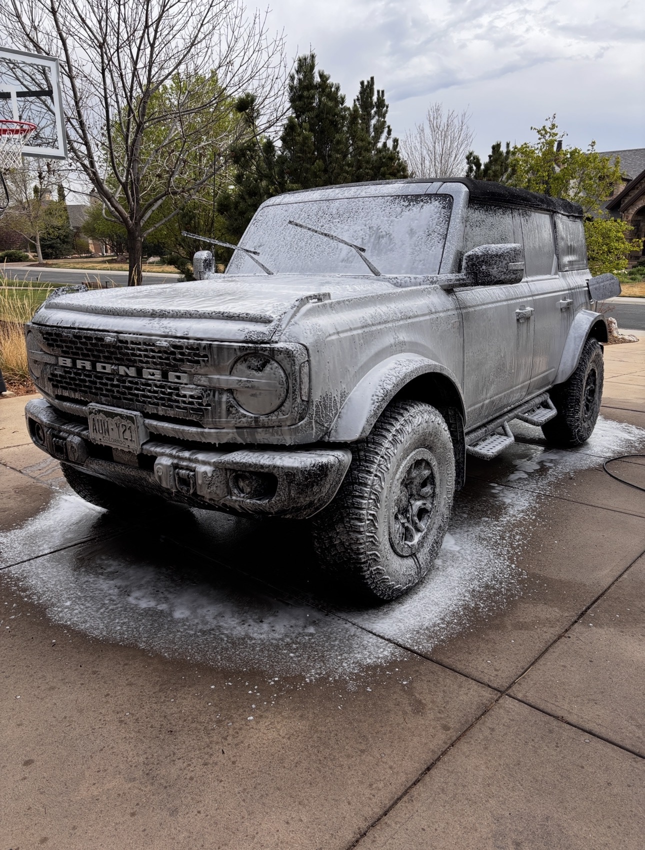 Ford Bronco foam wash